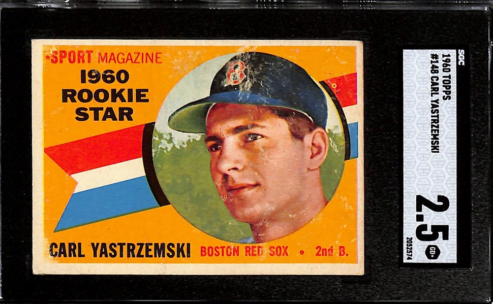 1960 Topps Carl Yastrzemski #148 Rookie Card Graded SGC 2.5