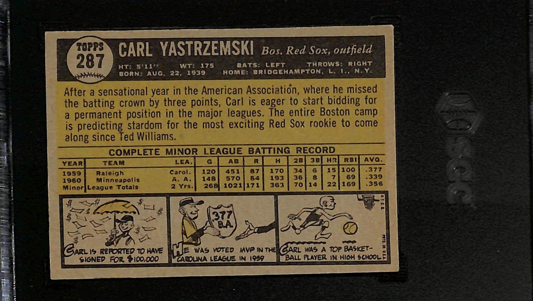 1961 Topps Carl Yastrzemski #287 (2nd Year) Graded SGC 6