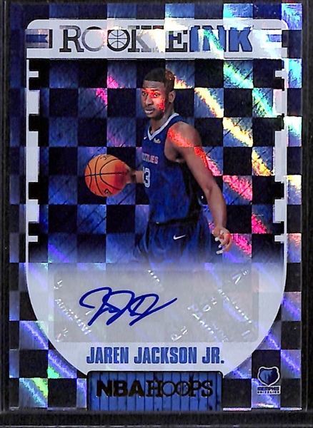 Lot of (3) Jaren Jackson Jr. Autographed Cards w. 2018-19 NBA Hoops Rookie Ink