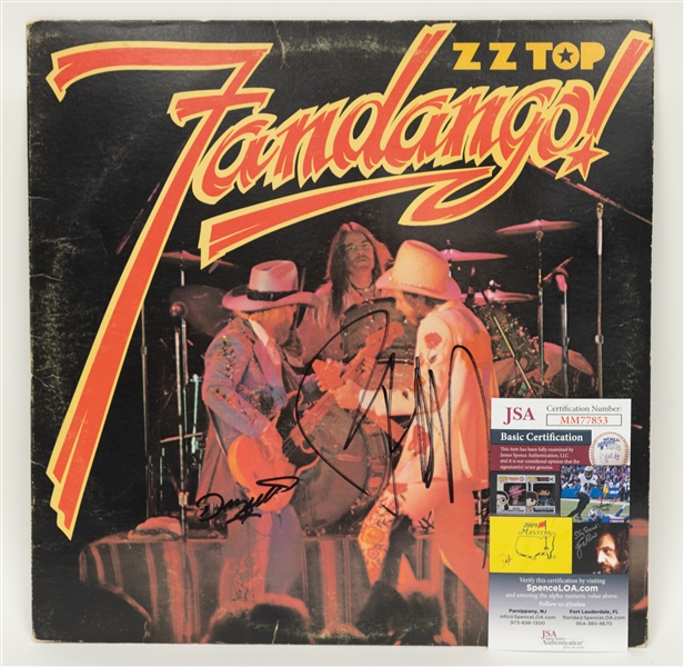 ZZ Top Fandango Signed Album - Autographed by Billy Gibbons & Dusty Hill (JSA COA) - Hill Passed Away in 2021