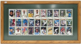 Nicely Framed 1989 Upper Deck Uncut Sheet with Rookie Set Inc. Ken Griffey Jr. Rookie (32"x17" Framed)