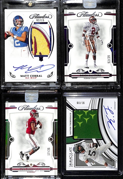 2022 Mostly NFL Flawless w. Matt Corral Auto Patch #d 2/15, Deion Sanders Sapphire #d /20 and More!