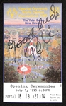 Pele Autographed 1995 Special Olympics World Games Opening Ceremonies Ticket (JSA Auction Letter)
