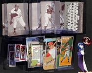 Mostly Vintage Baseball Lot w. 1955 Double Headers, Exhibits, 1954 Red Man Tobacco Cards, and More