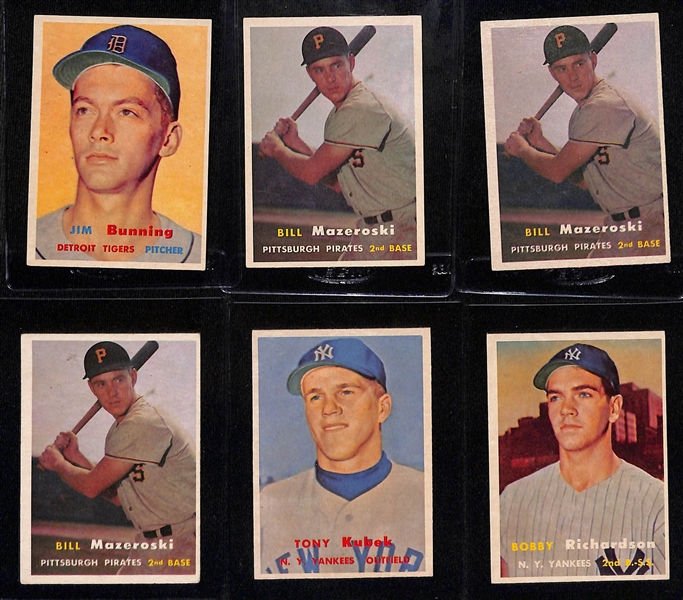 Lot of (12) 1957 and 1958 Topps Baseball Cards w. Jim Bunning RC and More! 