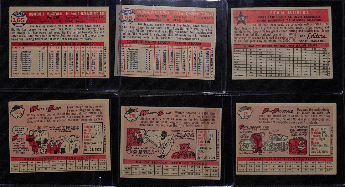 Lot of (12) 1957 and 1958 Topps Baseball Cards w. Jim Bunning RC and More! 