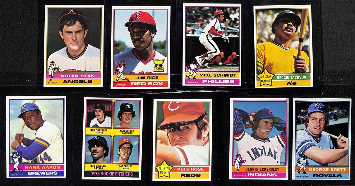 1976 Topps Baseball Complete Set of 660 Cards Inc. 44 Card Traded Set