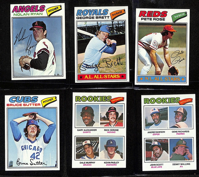 1977 Topps Baseball Complete 660 Card Set w. Dawson, Murphy Sutter RCs and More