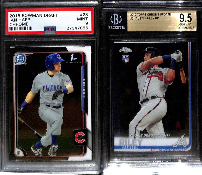 Lot of (5) Graded Baseball Lot with Julio Rodriguez, Pete Alonso Rookies and Others