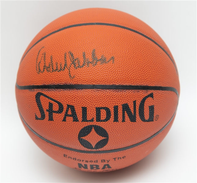 Kareem Abdul-Jabbar Autographed Spalding Basketball & 2002-03 NY Jets Team Signed Football (JSA Auction Letter)