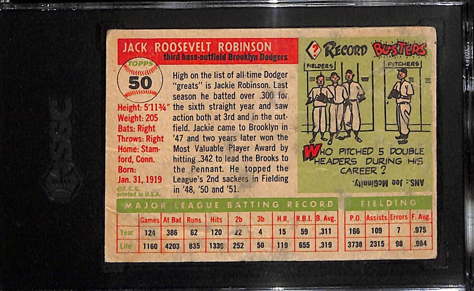 1954 Topps Jackie Robinson #50 Graded SGC 1