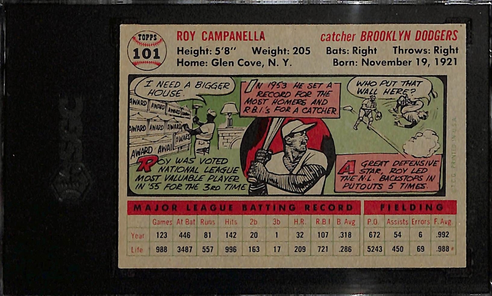 1955 Topps Roy Campanella #101 Graded SGC 6