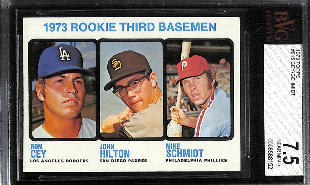 1973 Topps # 615 Mike Schmidt Rookie Card Graded BGS 7.5