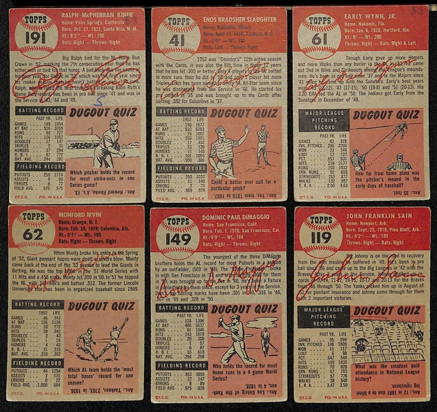 Lot of (34) 1953 Topps Baseball Cards w. Ralph Kiner