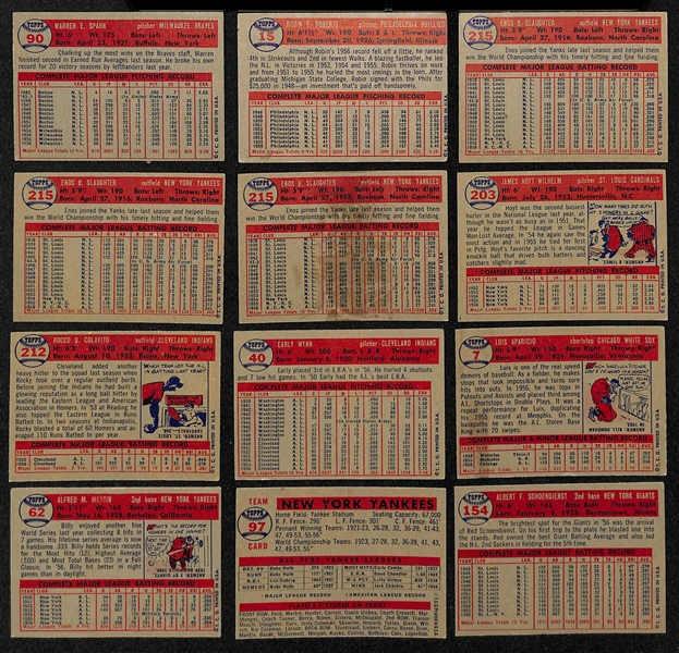 Lot of (69) 1957 Topps Baseball Cards w. Warren Spahn