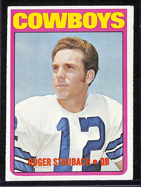 Lot of (5) Topps 1972 Roger Staubach #200 Cards