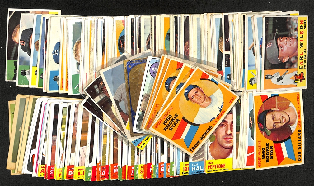Lot of (100+) 1960 & (60) 1963 Topps Baseball Cards w. (5) 1960 Frank Howard Rookie Cards