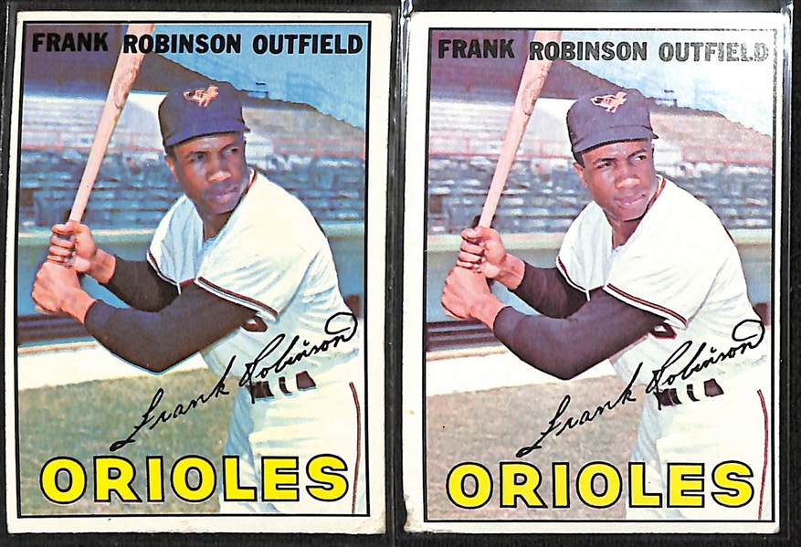 Lot of (500+) 1967 Topps Baseball Cards w. (2) Frank Robinson Cards