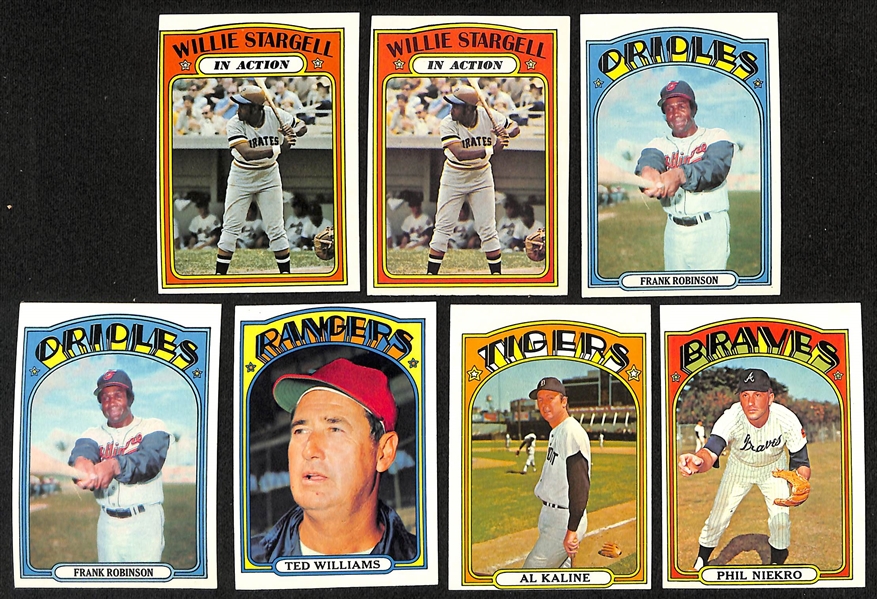 Lot of (750+) 1972 Topps Baseball Cards w. Johnny Bench