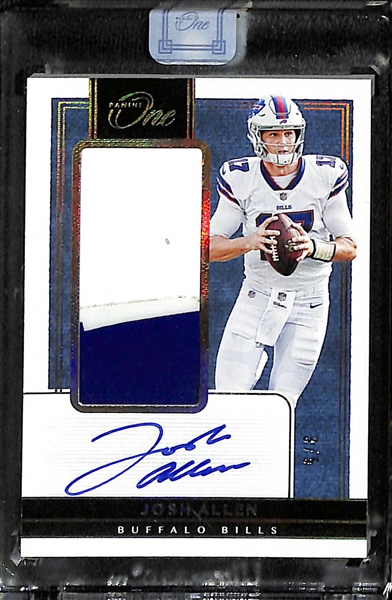 2019 Panini One Josh Allen Game Used Patch Autographed Card #d 3/5