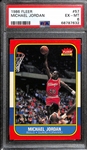 1986 Fleer Michael Jordan #57 Rookie Card Graded PSA 6 (EX-MT)