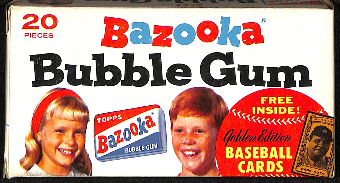 1963 Complete Bazooka Box w. Willie Mays (Card #10, 11 & 12)