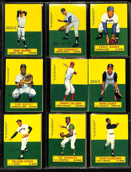 Lot of (42) Different 1964 Topps Stand-Up Cards w. Willie Mays