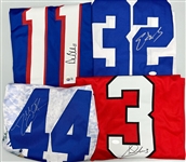 Lot of (4) Autographed NFL Jerseys w. Drew Bledsoe, Edgerrin James, Dallas Clark, and Carson Palmer (JSA & Beckett Certs)