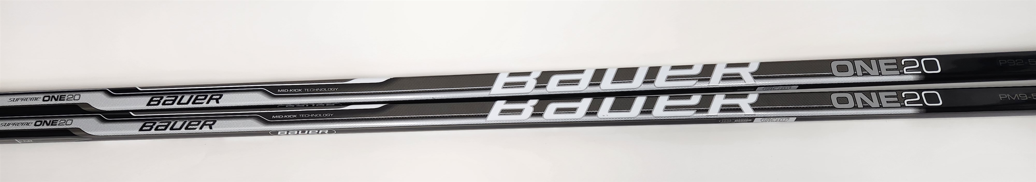 Lot of (2) Claude Giroux Autographed Bauer ONE-20 PM9-52FLEX Hockey Sticks (JSA Certs)