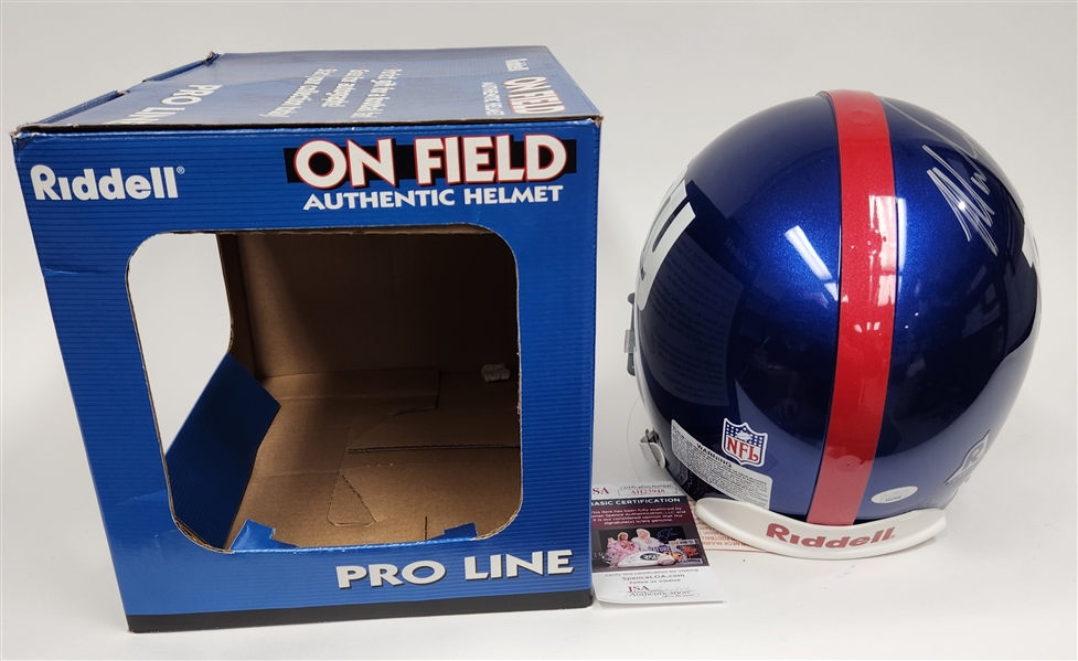 Michael Strahan Autographed Riddell On Field New York Giants Football Helmet (JSA Cert)