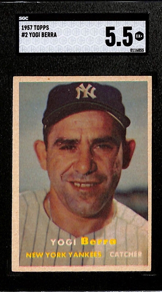 1957 Topps Yogi Berra #2 Graded SGC 5.5