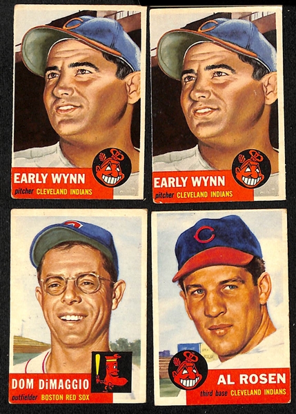 Lot of (9) 1952 & (48) 1953 Topps Baseball Cards w. (2) 1953 Topps Early Wynn