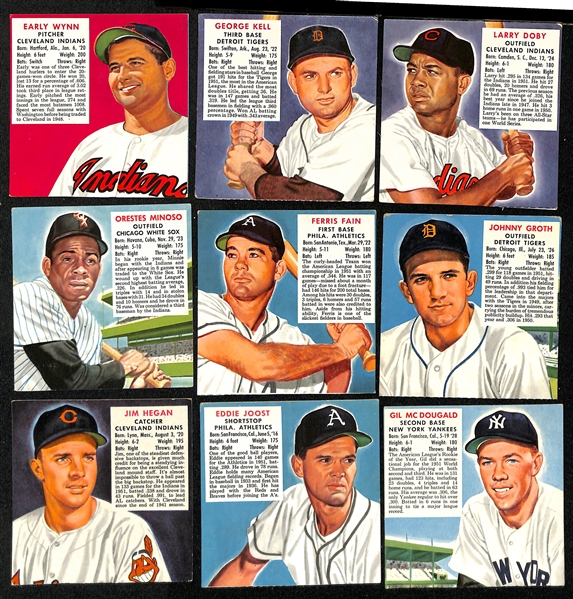  Lot of (26) 1952 AL Redman Tobacco Cards (No Tabs) w. Ted Williams