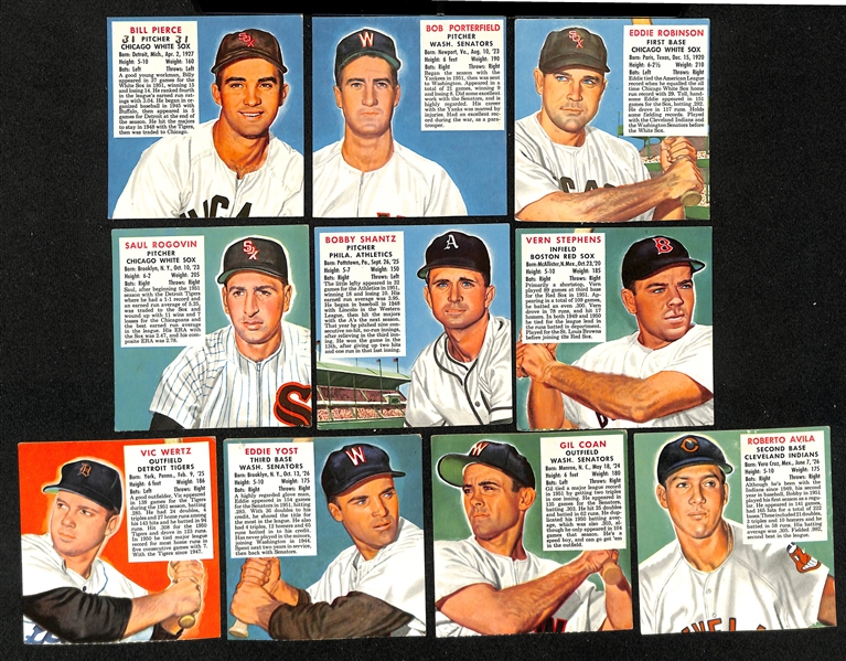  Lot of (26) 1952 AL Redman Tobacco Cards (No Tabs) w. Ted Williams