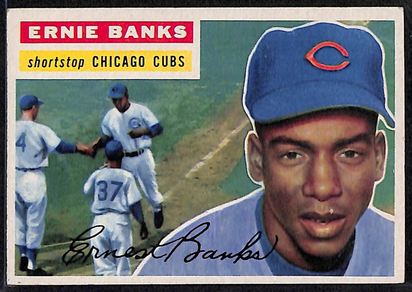  Lot of (160+) Assorted 1956 Topps Baseball Cards w. Ernie Banks