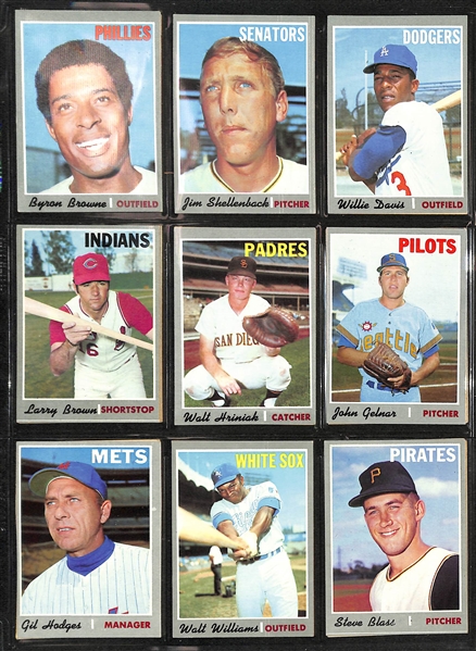  Lot of (650+) Assorted 1970 Topps Baseball Cards - Great Set Building Lot - w. Tom Seaver & Rod Carew