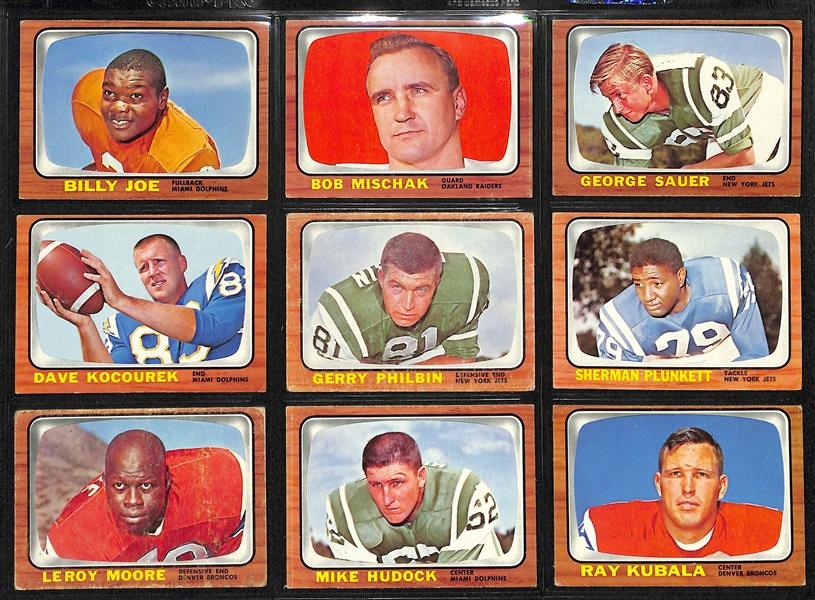  Lot of (90) 1966 Topps Football Cards and (50) 1967-1970 Topps Football Cards w. 1966 Topps Wendell Hayes