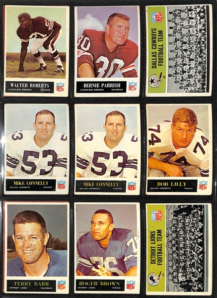 Lot of (200) 1965/1966/1967 Philadelphia Football Cards w. 1965 Bob Lilly