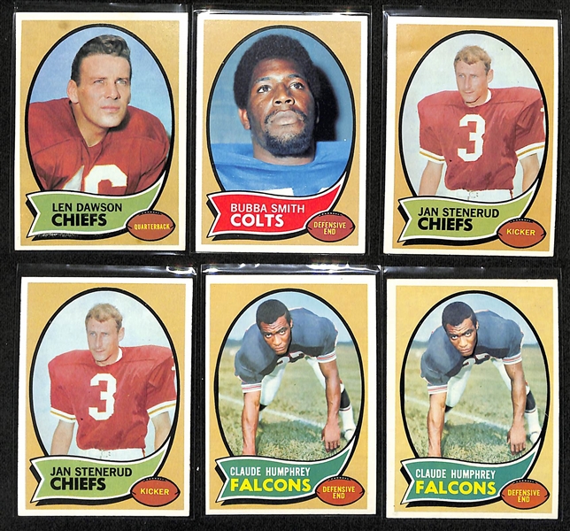  Lot of Approx. (400) 1970 Topps Football Cards w. Len Dawson & Bubba Smith RC