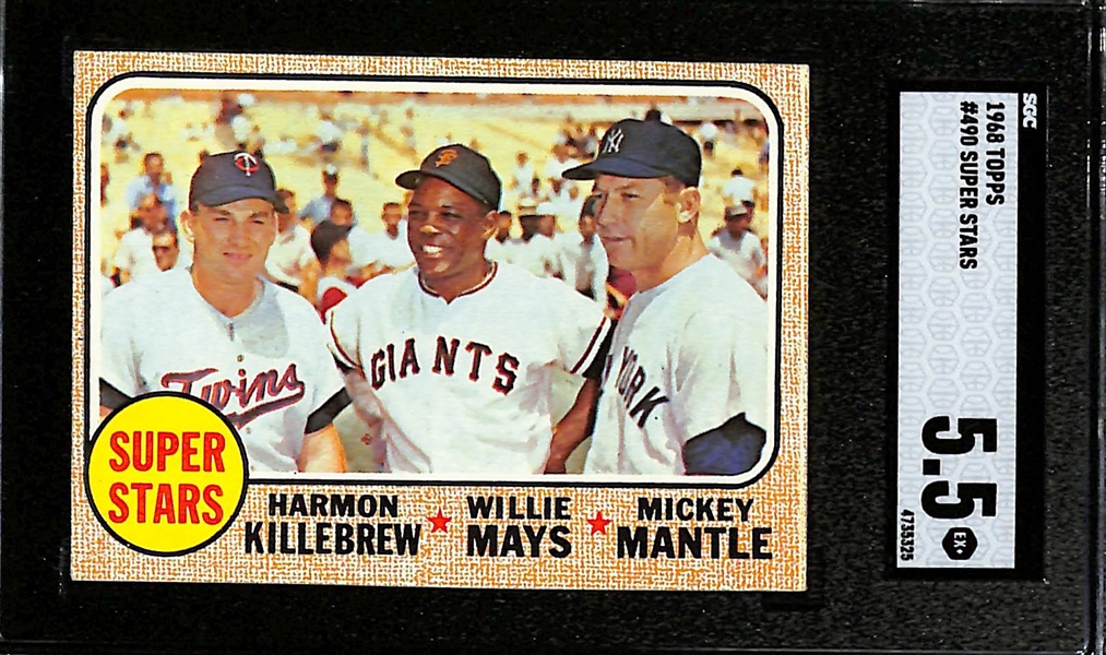 1968 Topps Super Stars #490 - Mickey Mantle, Willie Mays, Harmon Killebrew