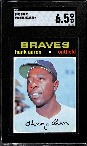 1971 Topps Hank Aaron #400 Graded SGC 6.5