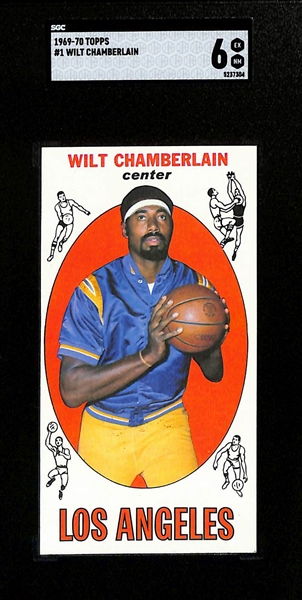1969 Topps Wilt Chamberlain #1 (SGC 6) & 1970 Topps Jerry West #160 (SGC 5)