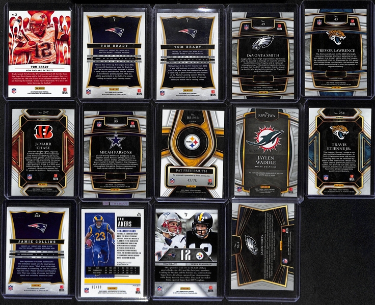 Lot of (30+) Modern NFL Cards w. (12) Autos, Tom Brady, and Many Rookies