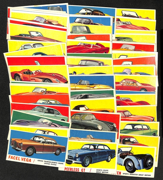 1961 Topps Sports Cars Complete Set of 66 Cards