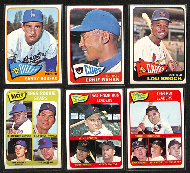 Lot of (400+) 1965 Topps Baseball Cards w. Sandy Koufax