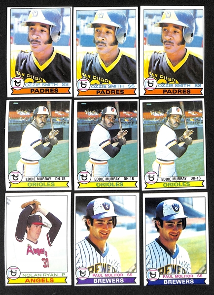 Lot of Approx (3000) Topps Baseball Cards from 1978-1980 w. (3) 1979 Ozzie Smith Rookie Card