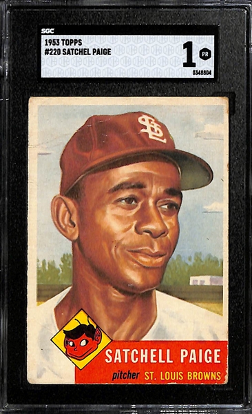 1953 Topps Satchell Paige #220 (High Number) Graded SGC 1
