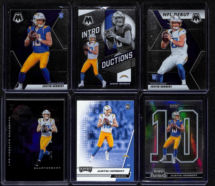 Lot of (12) NFL Rookies w. (4) Trevor Lawrence and (10) Justin Herbert