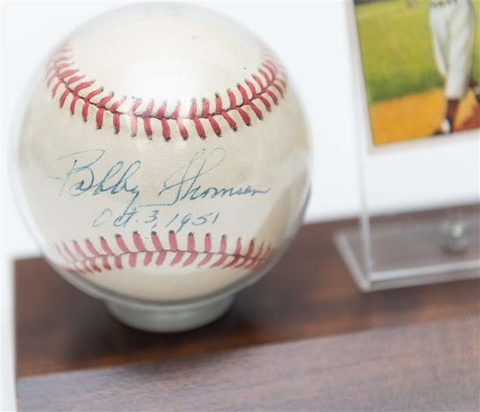 Signed Baseball Lot - Pete Rose (w. 1968 Topps), Bobby Thomson (w. 1950 Bowman), Roger Clemens (To Chip w. 1985 Topps Rookie) - JSA Auction Letter