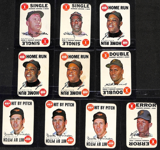 Lot of (50) Assorted 1968 Topps Game Cards w. Mickey Mantle